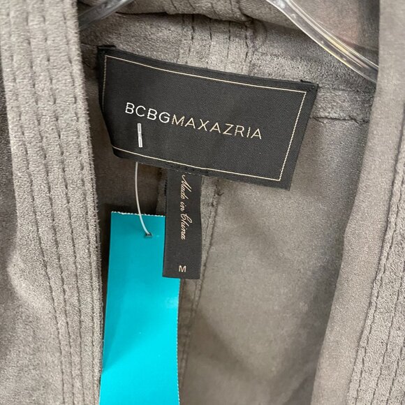 BCBGMaxAzria gray faux suede blazer size medium - Picture 2 of 5